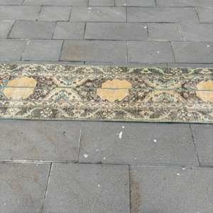 Tapis turc de 1,8 x 12,4 pieds, tapis vintage marron camouflage - Product Image 3