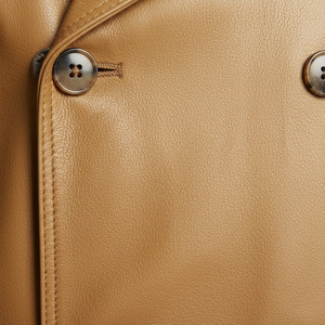 Manteau Trench en Cuir de Luxe pour Hommes, Fournisseur d'Usine OEM, Vente en Gros, Fabrication Personnalisée, Long, Élégant, Mode, Vêtement d'Extérieur d'Hiver, Coton - Product Image 6