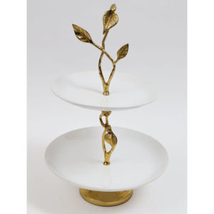 Elegante soporte de postre escalonado de tortolitos de acero inoxidable y latón hecho a mano Soporte de metal de lujo Perfecto para soporte de pastel y postre - Product Image 2