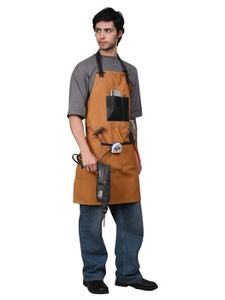 Lienzo Cuero Personalización Cocina Soldadura Peluquero Herramienta Chef Hombres y mujeres con bolsillo Delantal hecho a mano - Product Image 2