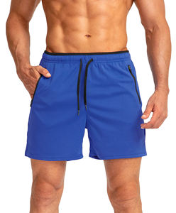 Men's 5\" Quick-Dry Nylon Running <b>Shorts</b> Zippered <b>Pockets</b> Vintage Casual <b>Sport</b> Cotton Hot <b>Shorts</b> for Gym Training Print Waist - Product Image 6