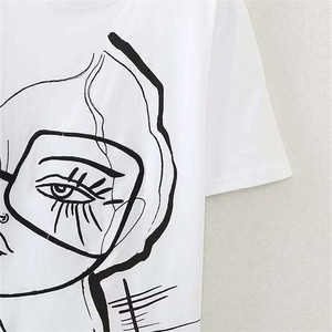 Camisetas de Algodón de Cuello Redondo para Mujer, Nueva Marca de Moda, Ligeras y Transpirables, Camisetas de Manga Corta para Mujer - Product Image 3