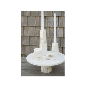 Vente en gros de table moderne chandelier en marbre décoratif bougeoir en marbre de mini taille en marbre naturel bougeoir - Product Image 4