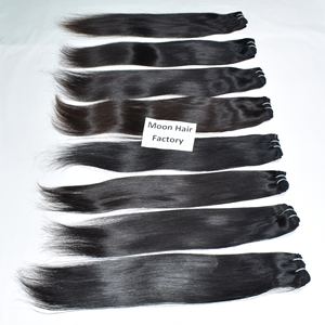 Extensions de cheveux vierges bruts indiens lisses, couleur naturelle non traitée, avec cuticules alignées, en gros - Product Image 4