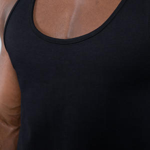 Camiseta sin mangas para hombre con logotipo personalizado de secado rápido 230 GSM de algodón sin mangas Fitness Gym Sport - Product Image 4