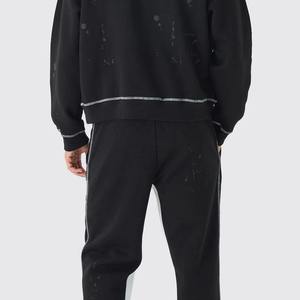 Vêtements de sport surdimensionnés en coton et polyester pour hommes, pantalon ample à capuche, survêtement d'hiver respirant et épais, vente en gros - Product Image 6