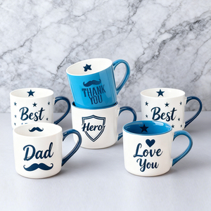 Mug en céramique avec relief en cire émaillée, idéal pour la fête <span class=keywords><strong>des</strong></span> pères et la fête <span class=keywords><strong>des</strong></span> mères, cadeaux personnalisés pour les fêtes, vente en gros de vaisselle personnalisée - Product Image 1