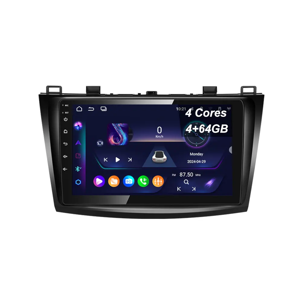 BG Factory 9 pulgadas Android 13 ultrafino 4 núcleos (4 + 64GB) radio de coche para Mazda3 inalámbrico Carplay navegación GPS 4G Wifi Bluetooth