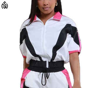 ชุดกีฬากันลมพิมพ์ลายโลโก้ของผู้หญิงชุดวอร์มสำหรับผู้หญิงชุดกีฬากันลมดีไซน์ใหม่ - Product Image 6