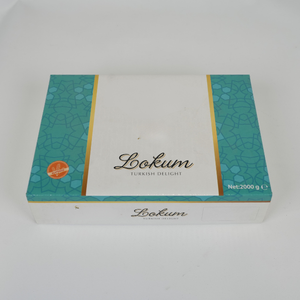 Boîte d'emballage alimentaire écologique recyclable personnalisée |   Confiserie de luxe, délices turcs, emballage cadeau, impression offset - Product Image 1