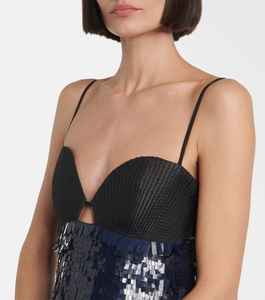 Vestido de fiesta de gasa sin mangas con silueta recta elegante hasta la rodilla con cuello de corazón, vestido de noche transpirable antiestático - Product Image 1