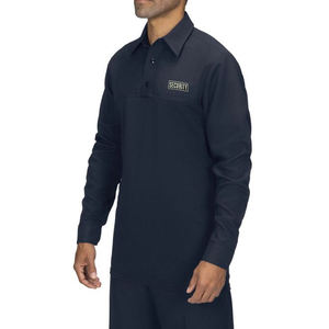 Chemises polo de sécurité personnalisées 100% coton, manches longues, événement estival, garde, HSI HSI-SP23, impression numérique unisexe, aiguille - Product Image 2