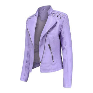 2025 Meilleures ventes Femmes Mode Vestes en cuir Vêtements d'hiver Femmes Mode Vestes en cuir - Product Image 3