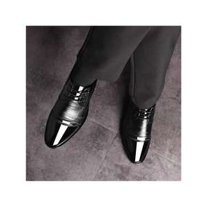 Men's formal dress <b>shoes</b> - soft flat-bottomed lace-up leather casual <b>shoes</b> - Product Image 4
