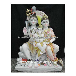 Shiva — Shiva en marbre blanc, avec famille - Product Image 1
