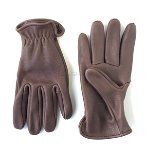 Guantes de trabajo de cuero Seguridad industrial Guantes de mano de cuero de grano de conducción resistente Fabricante - Product Image 4