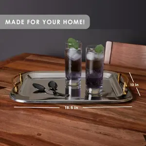 Plateau de service en métal très demandé pour la maison, l'hôtellerie, les mariages et les réceptions – Expériences culinaires artisanales exclusives d'Inde - Product Image 4