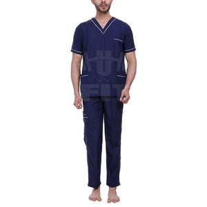 ชุดยูนิฟอร์มพยาบาลผ้าแคนวาสน้ำหนักเบา ระบายอากาศได้ดี ผลิตจากผ้าฝ้าย 100% สวมใส่สบายสำหรับบุรุษ ขายส่งสำหรับบุคลากรทางการแพทย์ในโรงพยาบาล - Product Image 1
