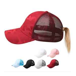 Chapeau de camionneur uni 5 panneaux de haute qualité pour hommes Casquette en maille élégante à la mode avec broderie 3D personnalisée et impression bouffante - Product Image 1