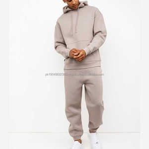 Nuevo Conjunto Deportivo de Moda para Hombre, Color Sólido, Tejido Grueso, Sudadera con Capucha, 100% Algodón - Product Image 1