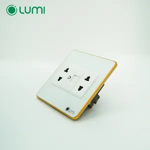2022 New Design Lumi Scratch-Resistant Tempered Glass Socket From Vietnam Electrical Switch Sockets