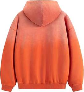 Sudadera con Capucha Extra Grande, Degradado, Lavada al Ácido, 100% Algodón, Transpirable, de Primera Calidad, Diseño Más Reciente de 2025 - Product Image 2