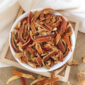 Délicieuses pelures d'orange séchées biologiques saines sans sucre écorces de mandarine sèches déshydratées peau d'agrumes citron vert - Product Image 5