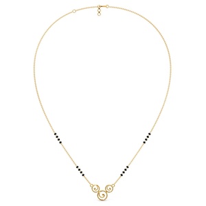 Colgante de oro de 14 quilates con diseño minimalista Indo-Western Mangal Sutra para uso diario, collar con forma de mariposa de acero inoxidable, cadenas para mujer - Product Image 3