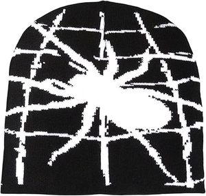 Graphic <b>Beanie</b> Y2K, Crochet <b>Spider</b> Design, Knitted for Warmth, Comfort and Soft Feel - Product Image 6