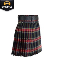 Kilts écossais traditionnels élégants pour hommes, unis, faits main, en acrylique de 8 yards, avec bretelles réglables de haute qualité, design plissé, pour les fêtes