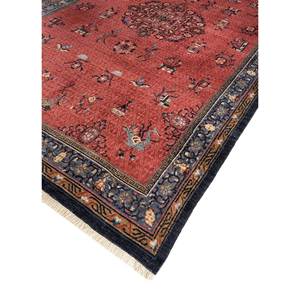 Alfombras de Lana Anudadas a Mano Aalam, Diseño Abstracto de Medallón Rojo Naranja, Patrones Rectangulares para el Hogar, 9x12, Entrada, Sala de Estar, Pasillo-Paem-70 - Product Image 2