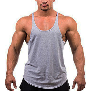 Wholesale Custom High Quality Cotton Spandex Men's Running <b>Vest</b> Bodybuilding Stringer Tank Top Men Gym Sleeveless Shirt - Product Image 4