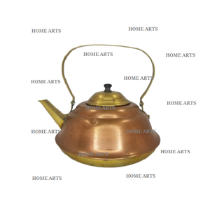 Bouilloire à thé et à café en cuivre et en laiton faite à la main, qualité de luxe, forme ronde, pot à eau pour accessoires de cuisine - Product Image 1