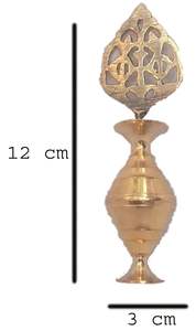 Surmadani Bouteille Forme Antique Pot Main Bouteille avec Surma Eyeliner Kajal Holder 5 Pouces Floral avec surma Set - Product Image 4