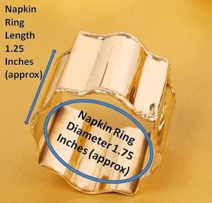 Lujosos servilleteros de metal redondos hechos a mano, diseño clásico para comedor, boda, fiesta y hebillas de aniversario - Product Image 1
