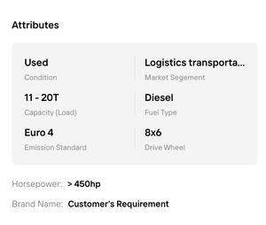 Qualité supérieure !! Camion tracteur poids lourd industriel 6x4 diesel pour le transport de matériaux de construction et de marchandises - Product Image 6