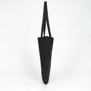 <b>Large</b> Eco-Friendly 14x16 Cotton Shopping Tote <b>Bag</b> Black Solid Color <b>Canvas</b> Tote <b>Bag</b> - Product Image 6