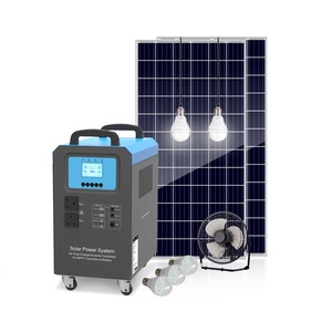 Ev kullanımı taşınabilir 1500W MPPT güneş jeneratör 2 adet GÜNEŞ PANELI lityum pil Off-grid güneş enerjisi sistemi zemin montaj - Product Image 1