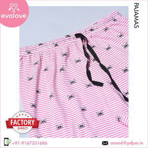 Colección única de 100% algodón para mujer, ropa de noche de longitud completa, ropa de dormir estampada, pijamas de pantalón completo - Product Image 5