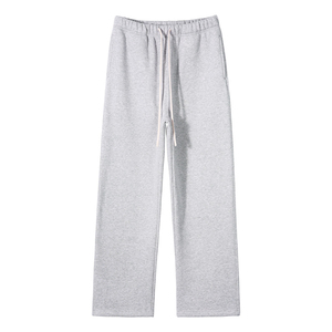 Pantalon de survêtement personnalisé pour homme, taille haute, coupe droite et large, style décontracté, ample et oversize, en molleton bouclette, coupe évasée, effet délavé - Product Image 5