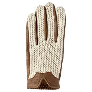 Gants de conduite unisexe en cuir véritable Gants d'équitation en peau d'agneau avec dos en crochet pour hommes et femmes - Product Image 2