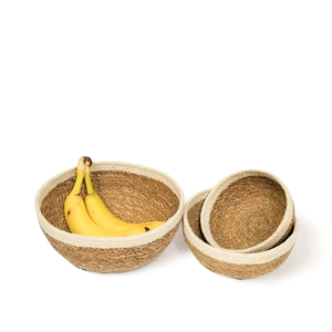 ชามปอกระเจาดูราคาสูงพรีเมี่ยม,ชามปอกระเจาทันสมัยหรูหราสำหรับตกแต่งบ้านโต๊ะโรงแรมตะกร้าผลไม้สานจากหญ้าทะเล - Product Image 1