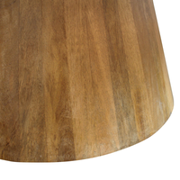 Table basse en bois sculpté artisanal Smart Art, base en bois massif, style rustique moderne, meuble de salon, hauteur réglable, motif floral