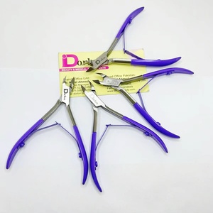 Moitié violet couleur ongles cuticules pince manucure pédicure acier inoxydable pince tondeuse élimination de la peau morte cuticule coupe-ongles - Product Image 2