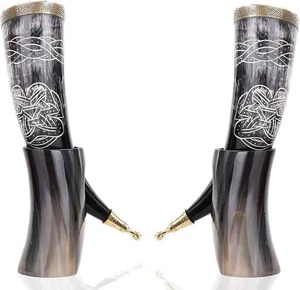 เครื่องดื่มควายฮอร์นแบบ100% กำหนดขนาดเองได้สำหรับดื่มกาแฟอาเกตราคาถูกงานฝีมือจากธรรมชาติสำหรับการดื่มกาแฟและน้ำดื่ม - Product Image 4