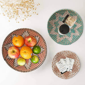 Fournitures de décoration murale d'art moderne en herbe de mer créative naturelle, tentures intérieures de différentes tailles - Product Image 3