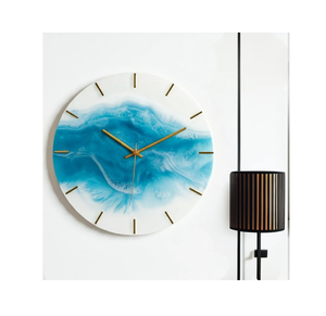 Horloge murale circulaire simple décoration de la maison pendentif horloge suspendue en marbre et la qualité naturelle et le design OSM - Product Image 1