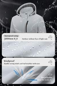 Su propio diseño personalizado Chaquetas Softshell Impermeable Forrado de lana Zip up Soft Shell Jacket - Product Image 4