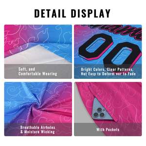 Tenues de basketball grande taille pour adultes, très vendues, respirantes, séchage rapide, antibactériennes, évacuant l'humidité, imprimées par transfert thermique - Product Image 4