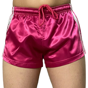 Short décontracté en satin pour hommes respirant Nylon Workout Fitness Athletic Sports Shorts Cordon de serrage Taille Motif solide Polyester Made - Product Image 4